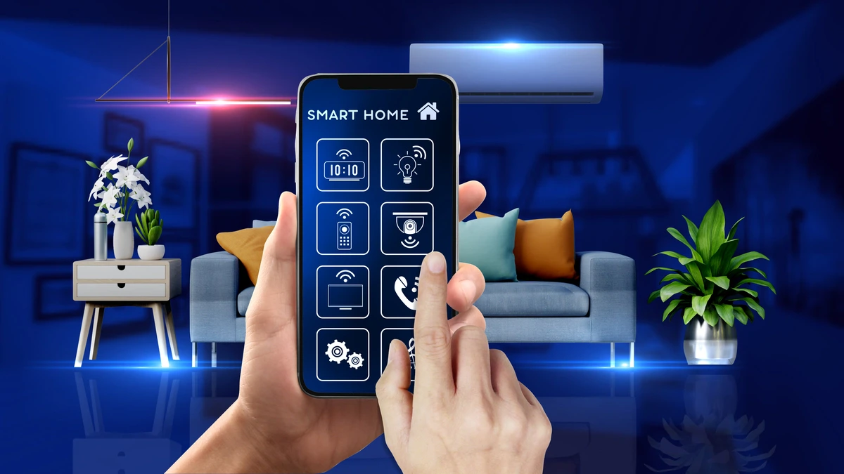 A mobile controlling a smart home